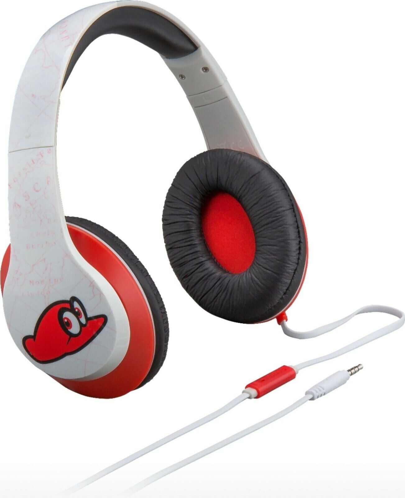 Super Mario Odyssey Co Branded Headphones Red & White
