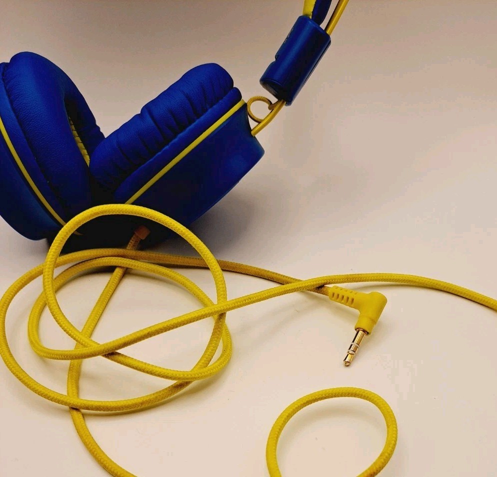 Headphones Noot Products Kids K33 Foldable Stereo Tangle-Free Electric Blue