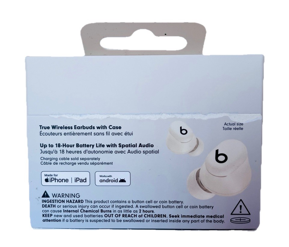 Beats Solo Buds by Dr. Dre Matte Ivory In Ear Headphones Open Box MFN44LL/A