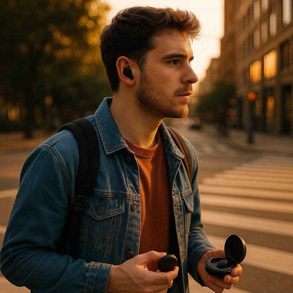 T18 True Wireless Earbuds Bluetooth Ring-Case In-Ear Stereo TWS