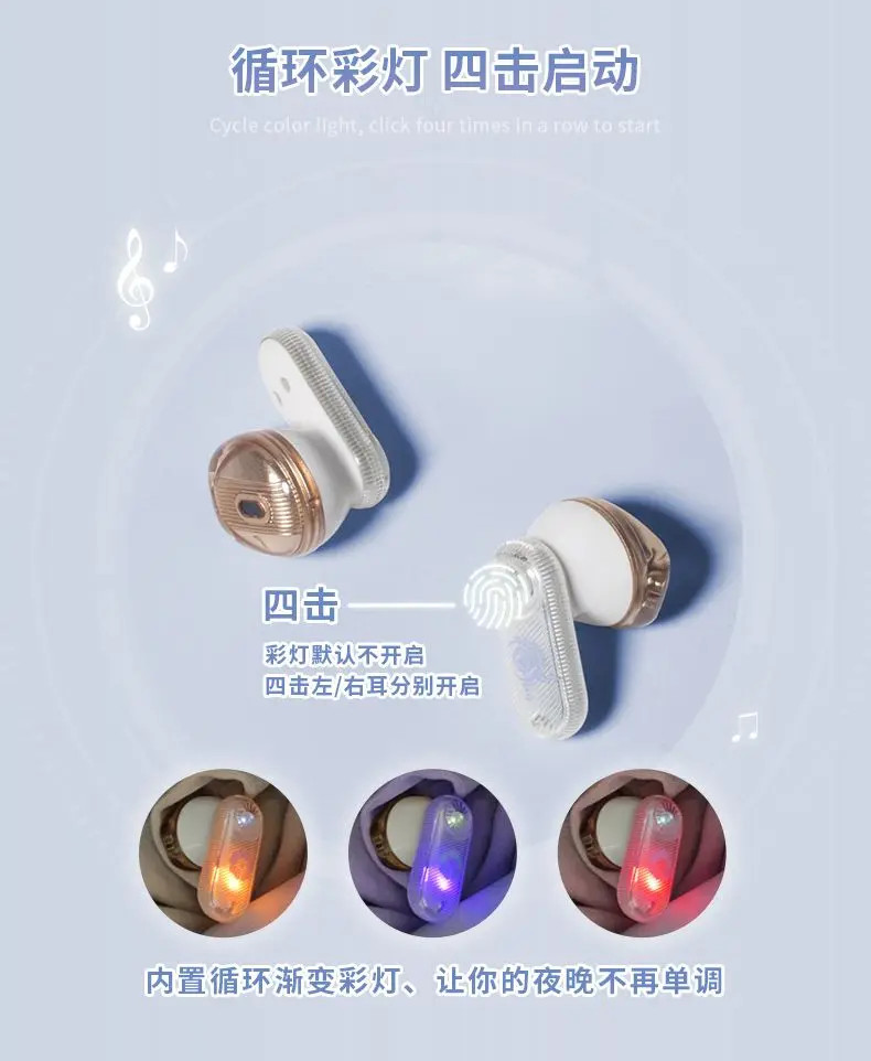HIFI Bluetooth 5.3 Wireless Headphones with Active Noise Cancellation In-Ear Gam