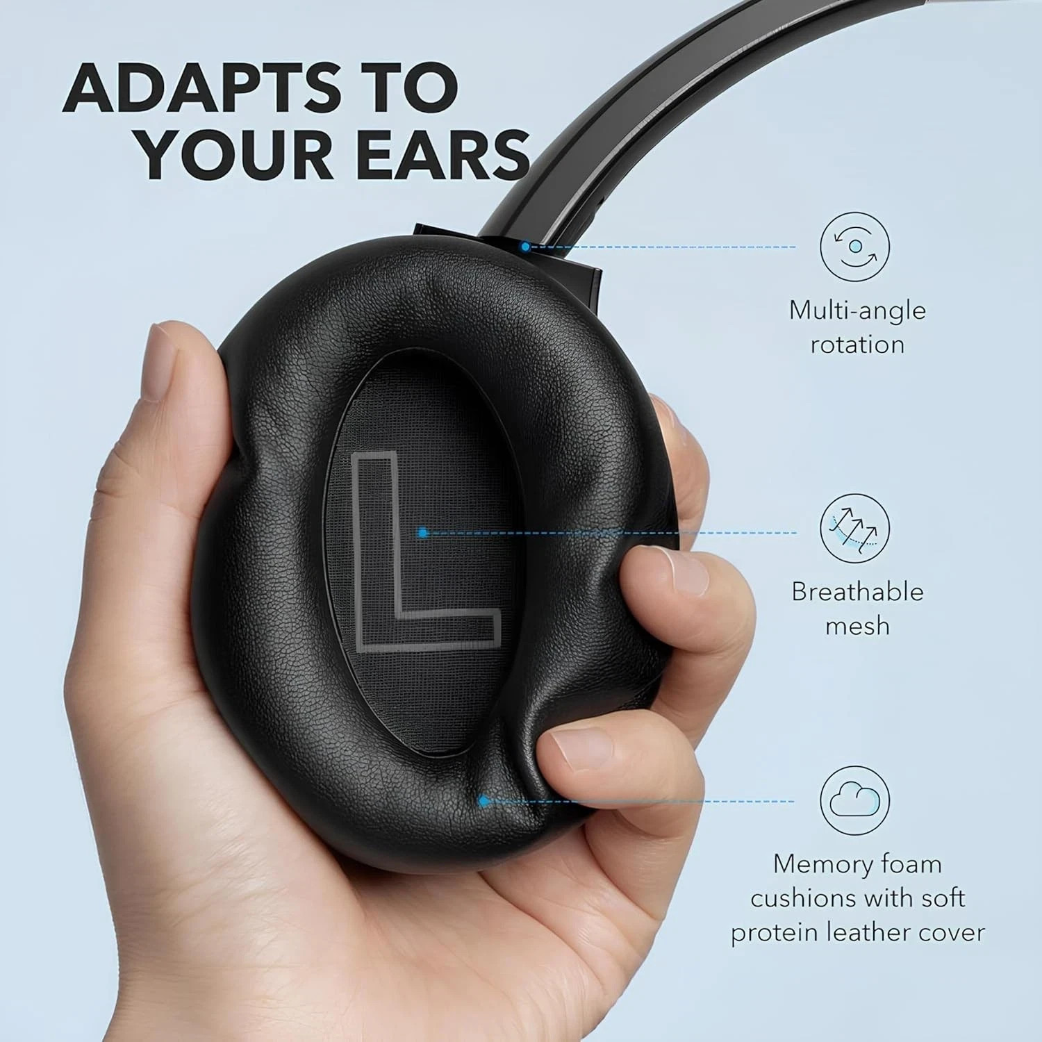 Soundcore Anker Life Q20 Hybrid Active Noise Cancelling Headphones, Wireless New