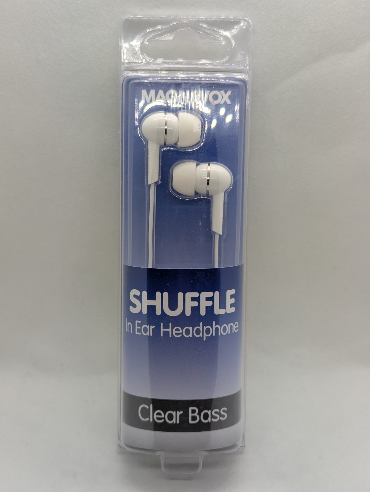 Magnavox Shuffle In Ear Headphone Clear Bass Earbuds White New