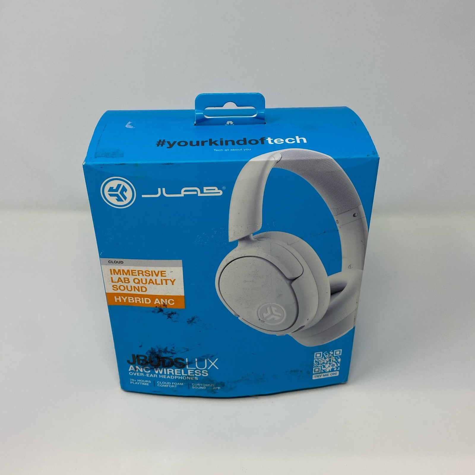 JLab JBuds Lux ANC Wireless Over-Ear Headphones Cloud White