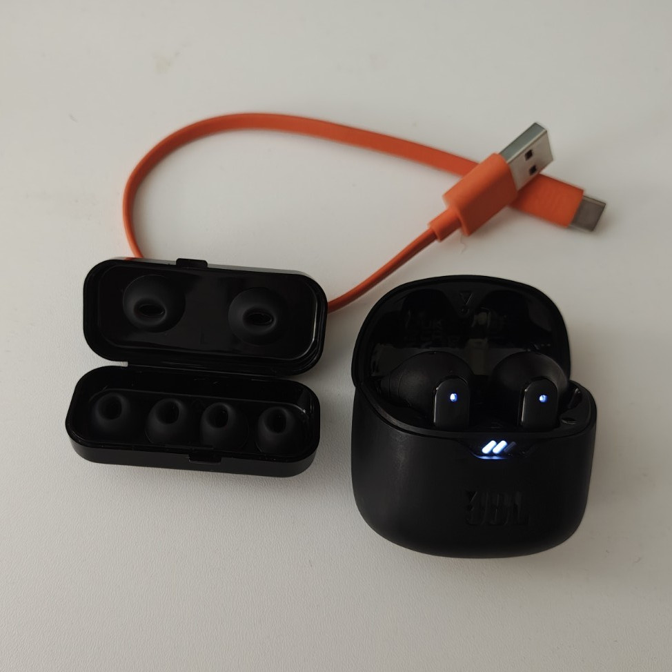 JBL Tune Flex True Wireless In-Ear Earbuds w/ USB-C Case & Cable, Black