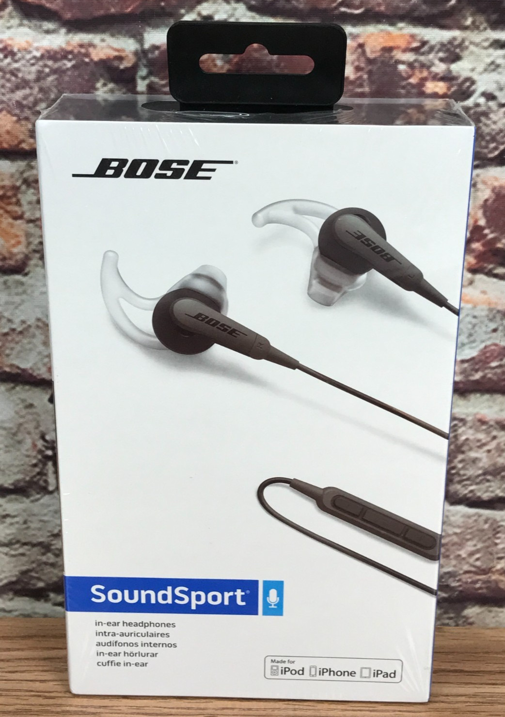 BOSE SoundSport in-ear headphones – Wired – 3.5mm – CHARCOAL BLACK -NEW – Sealed