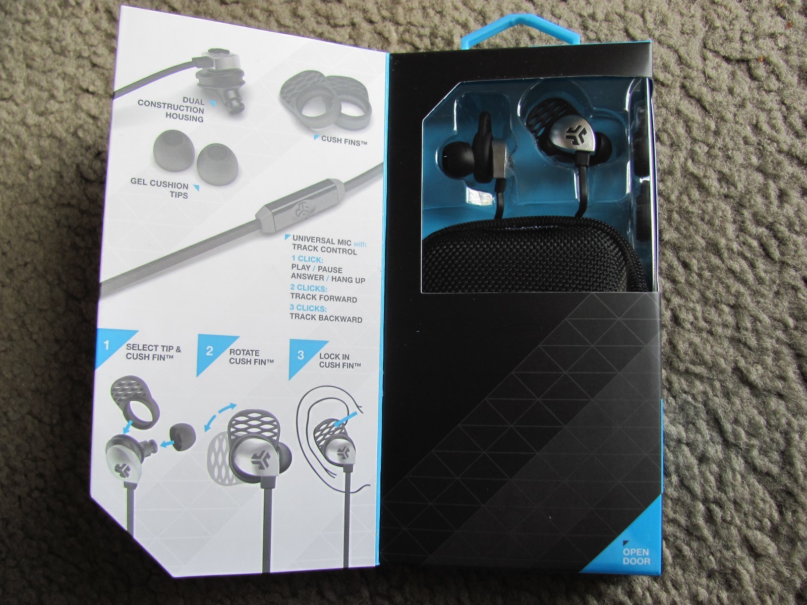 New JLAB EPIC-BLKGRY-BOX Epic Premium Earbuds with Universal Mic Black/Gray
