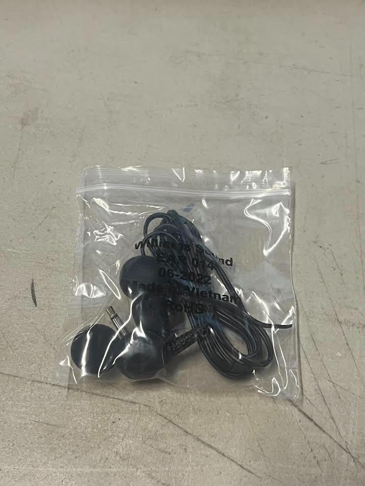 Qty 400 Williams Sound EAR014 Dual Mini Earphone Earbuds 16 ohm New NIB Sealed