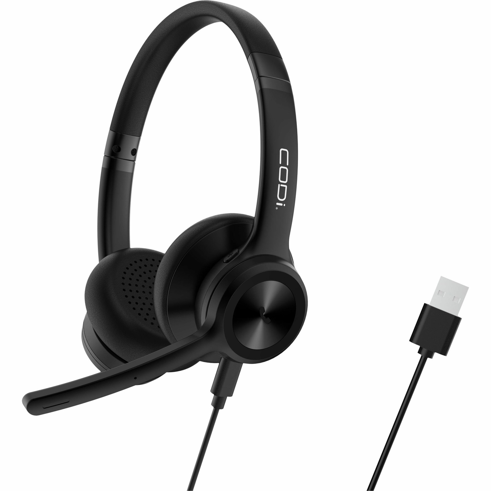 CODi CLARO Wired Stereo Dual Ear Headset w/ AI ENC Microphone (a04618)