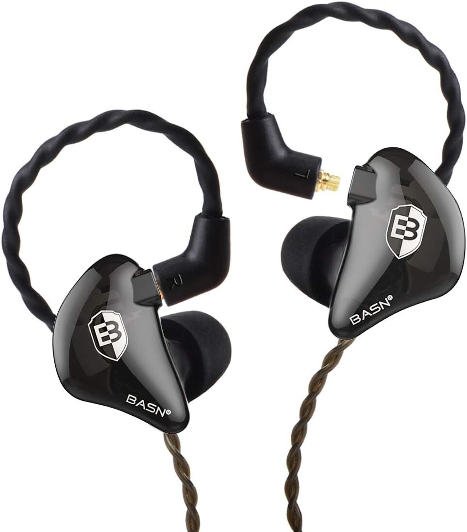 Bsinger In-Ear Monitor Headphones: Pro Sound Isolation with Dual Drivers Black