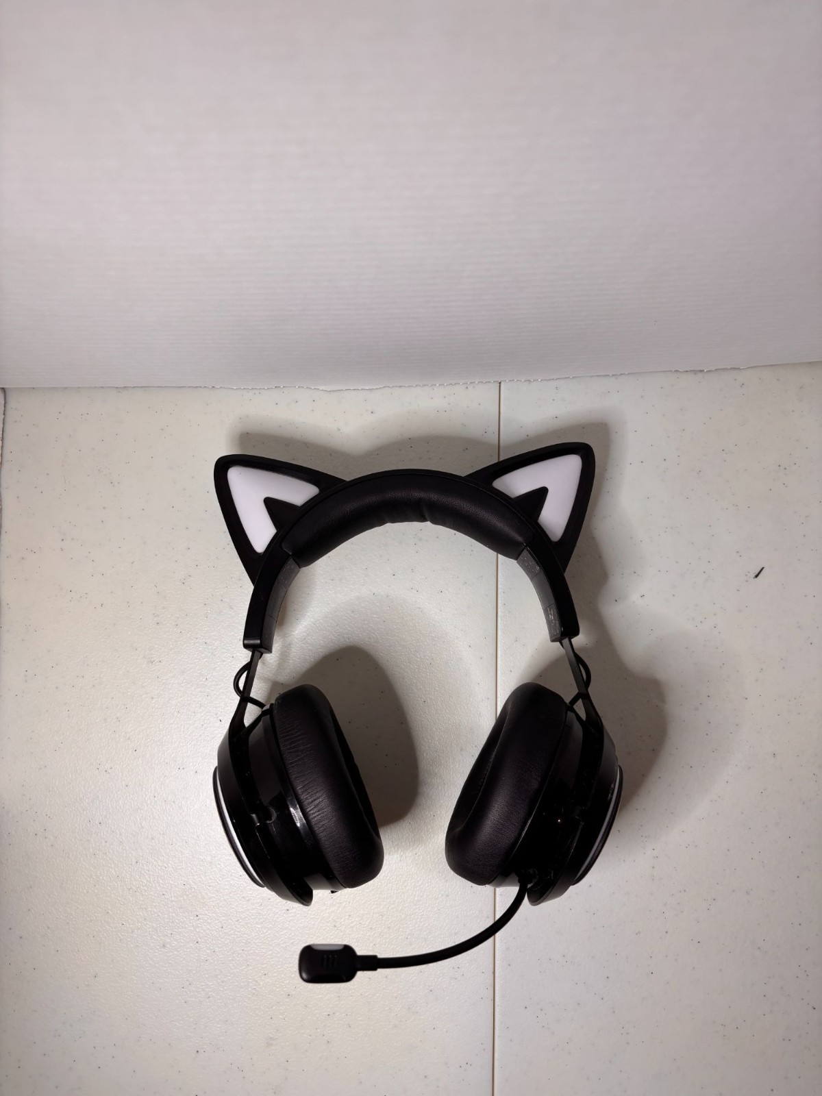 Wireless Bluetooth Cat Ear Headphones With LED Lights & Built-In Microphone Blac