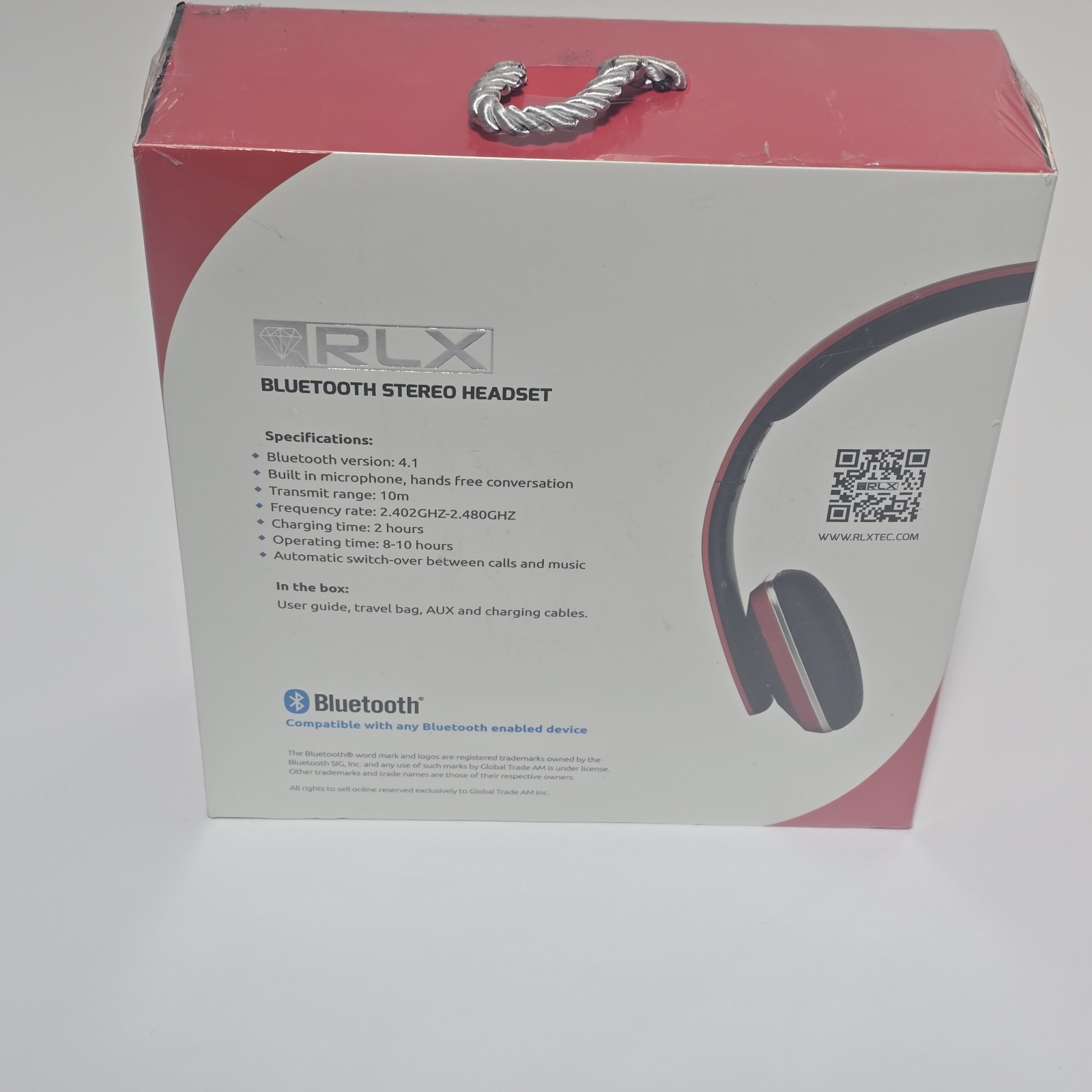RLX Bluetooth Stereo Headset RLX-100 Sealed Red Black Purple Teal