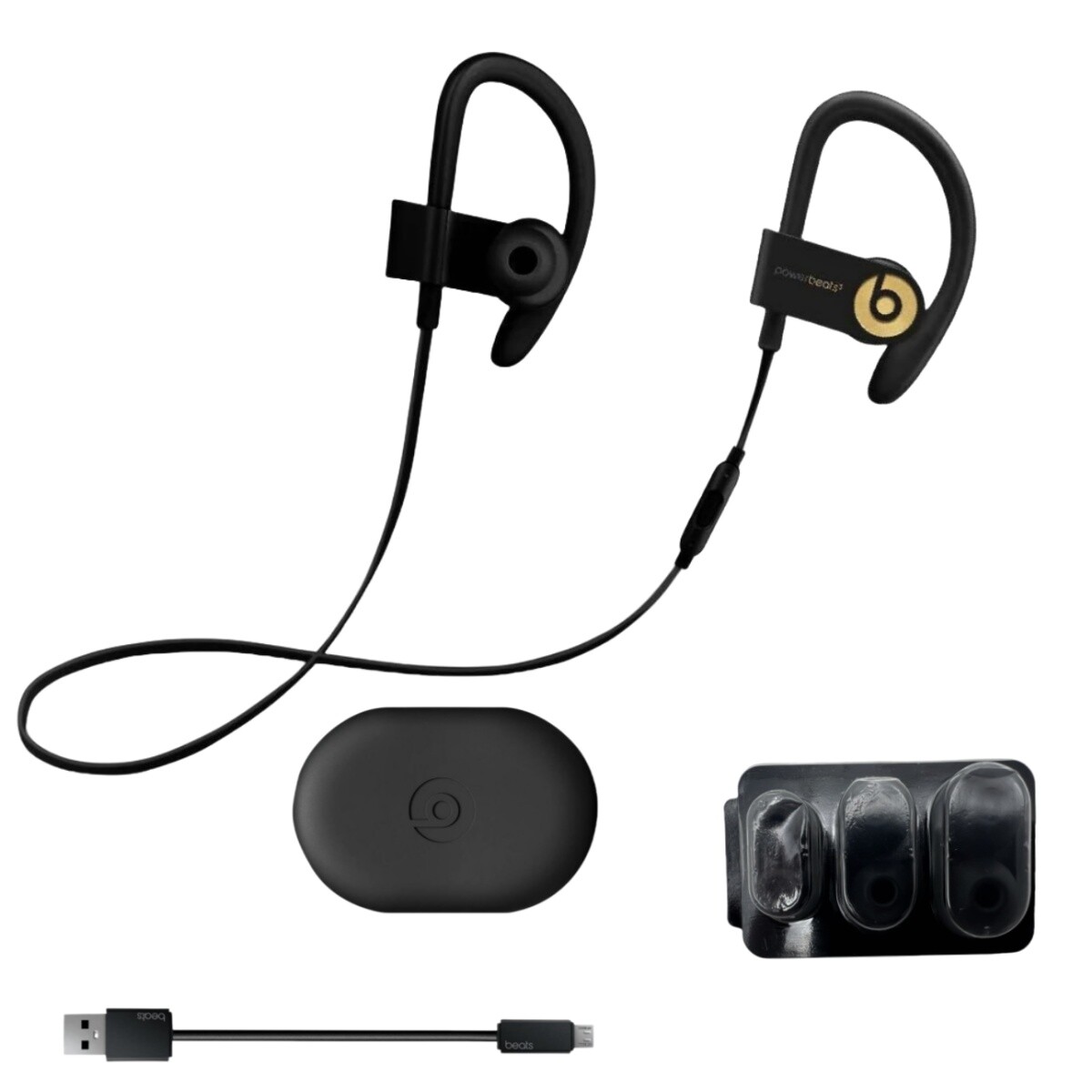 Beats by Dr. Dre Powerbeats3 In-Ear Earbuds Wireless Headphones Black Gold