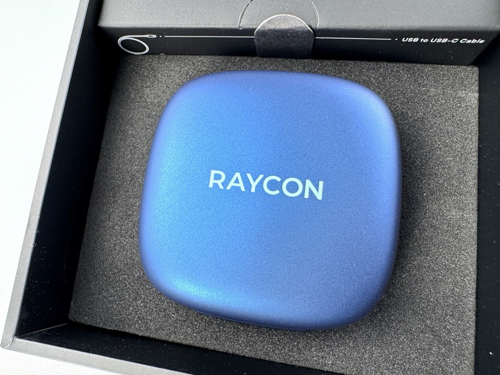 Raycon Essential Open Earbuds Wireless Headphones BLUE (RBO715) Clean, Open Box