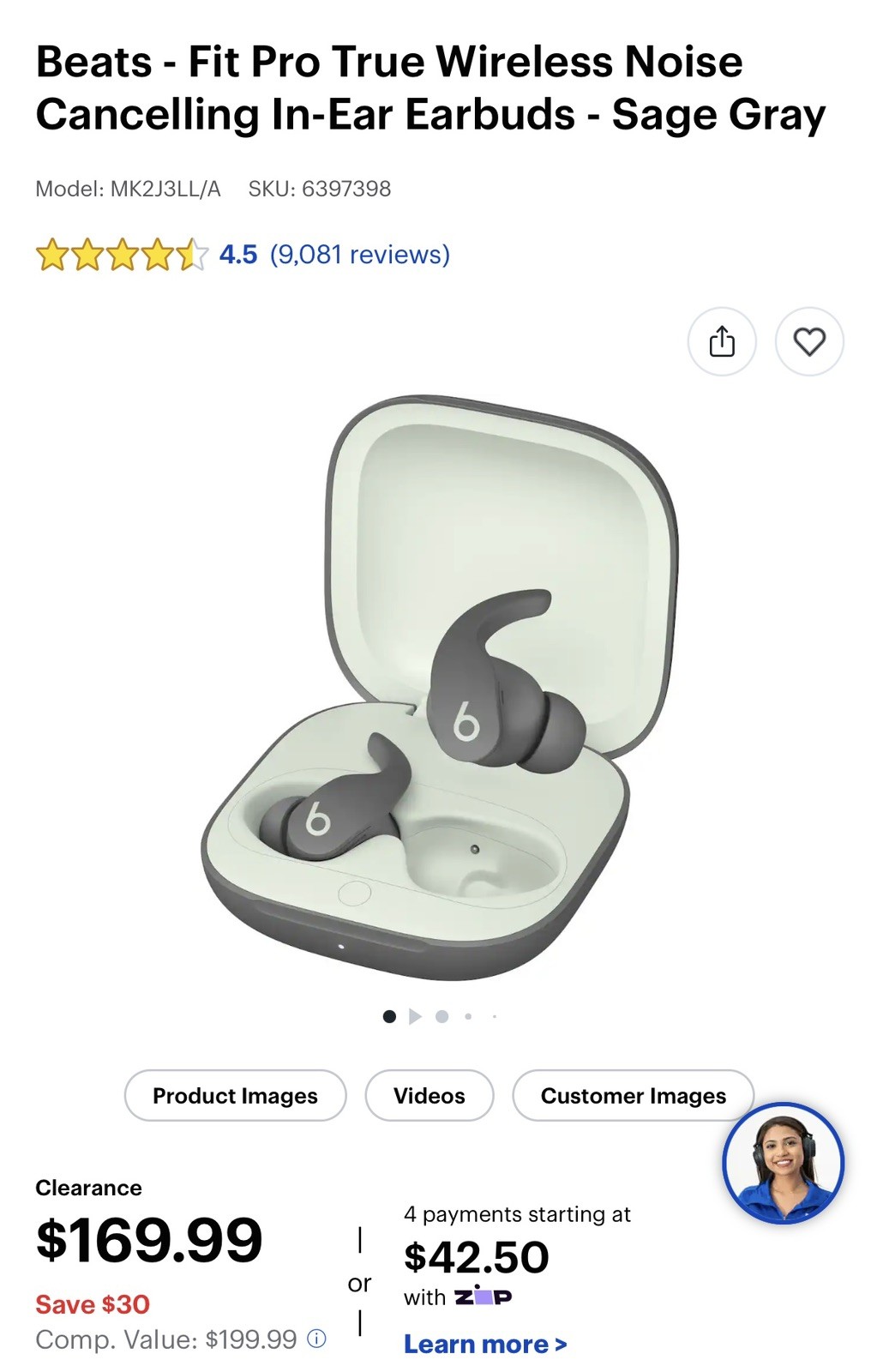 NEW Beats Fit Pro True Wireless Earbuds – Sage Gray