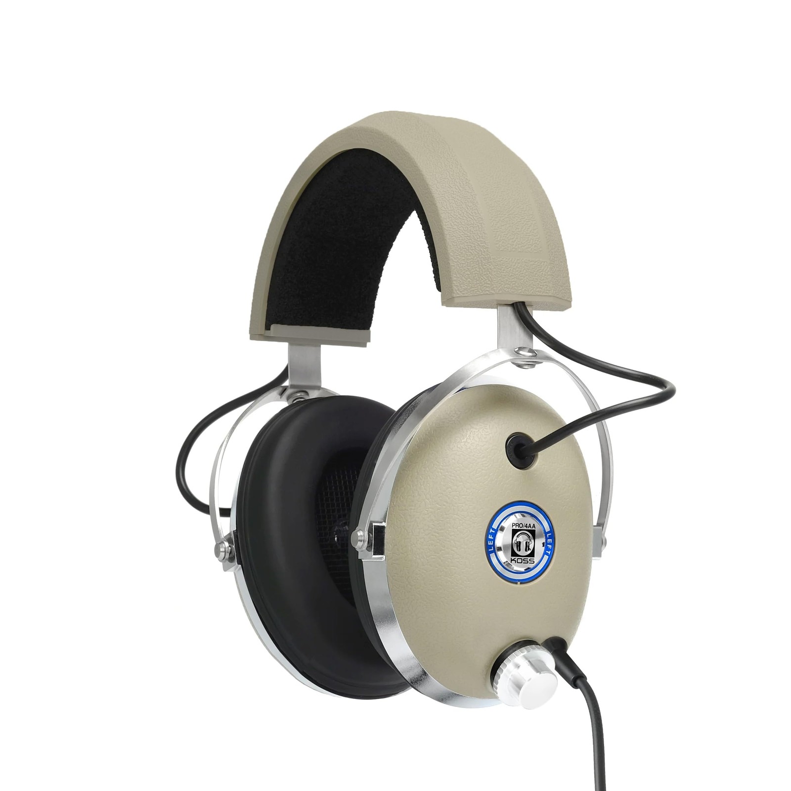 Koss Pro4AA Retro Beige Over-Ear Studio Headphones, 6.3mm Plug, 10-25kHz