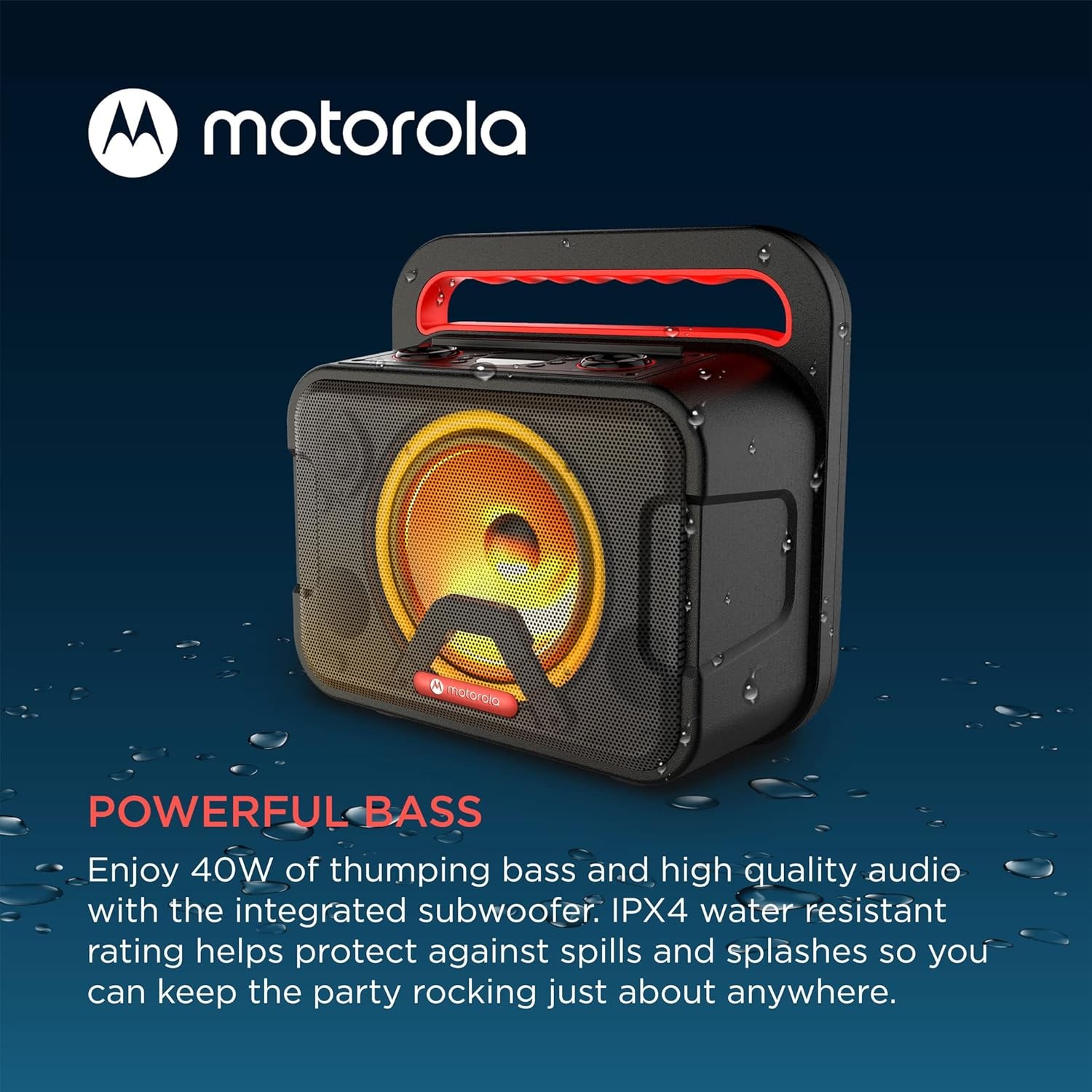 Motorola ROKR 810 Wireless Bluetooth Portable Speaker W/ Built-in Subwoofer NIB