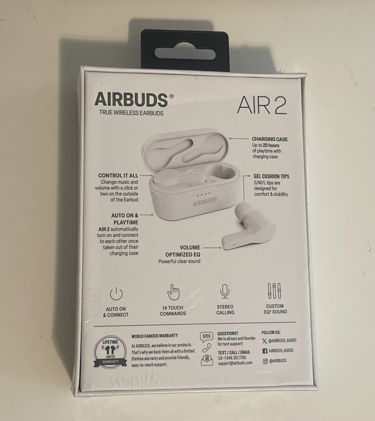 AIRBUDS Air2 True Wireless Bluetooth Earbuds – White