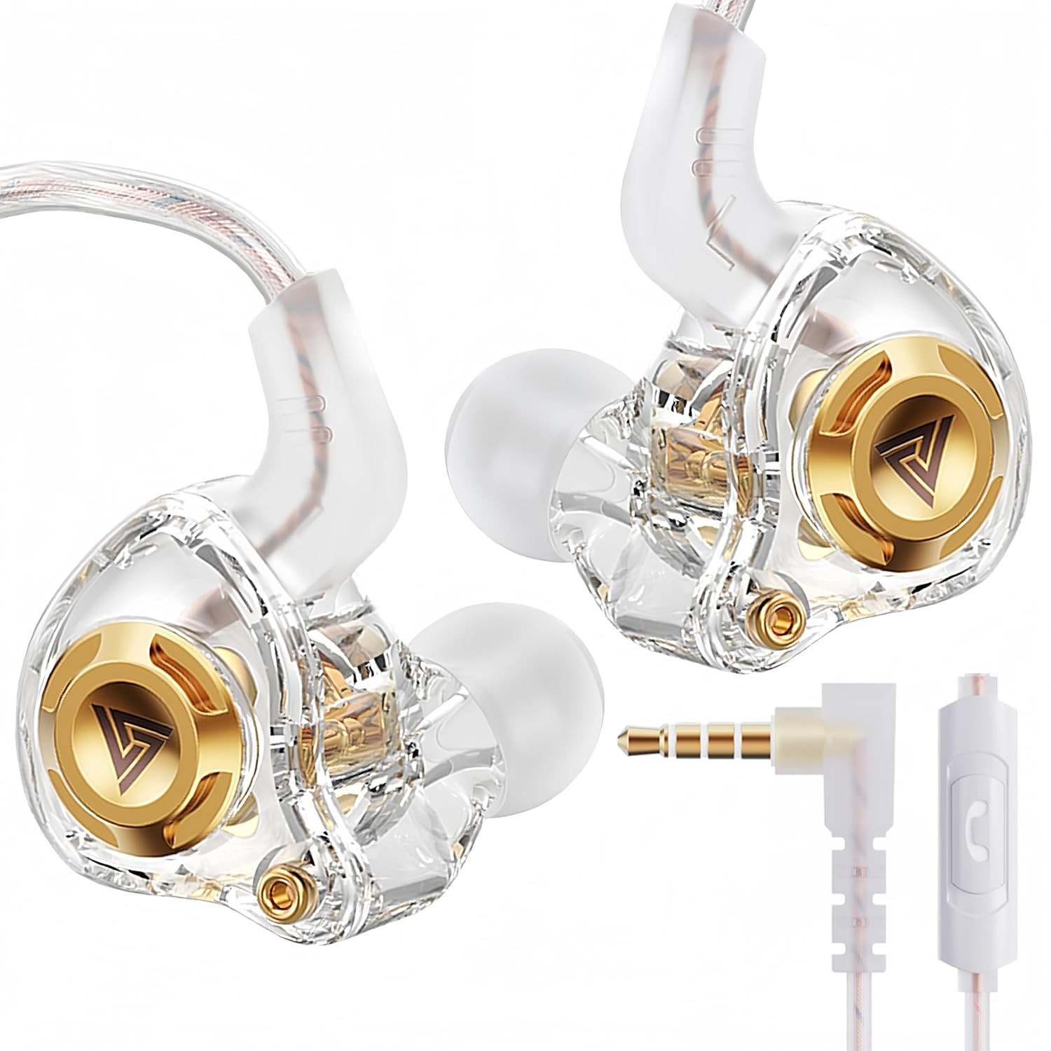Gaming Earbuds with MIC, in Ear Headphones Music Video Calling (Transparent)
