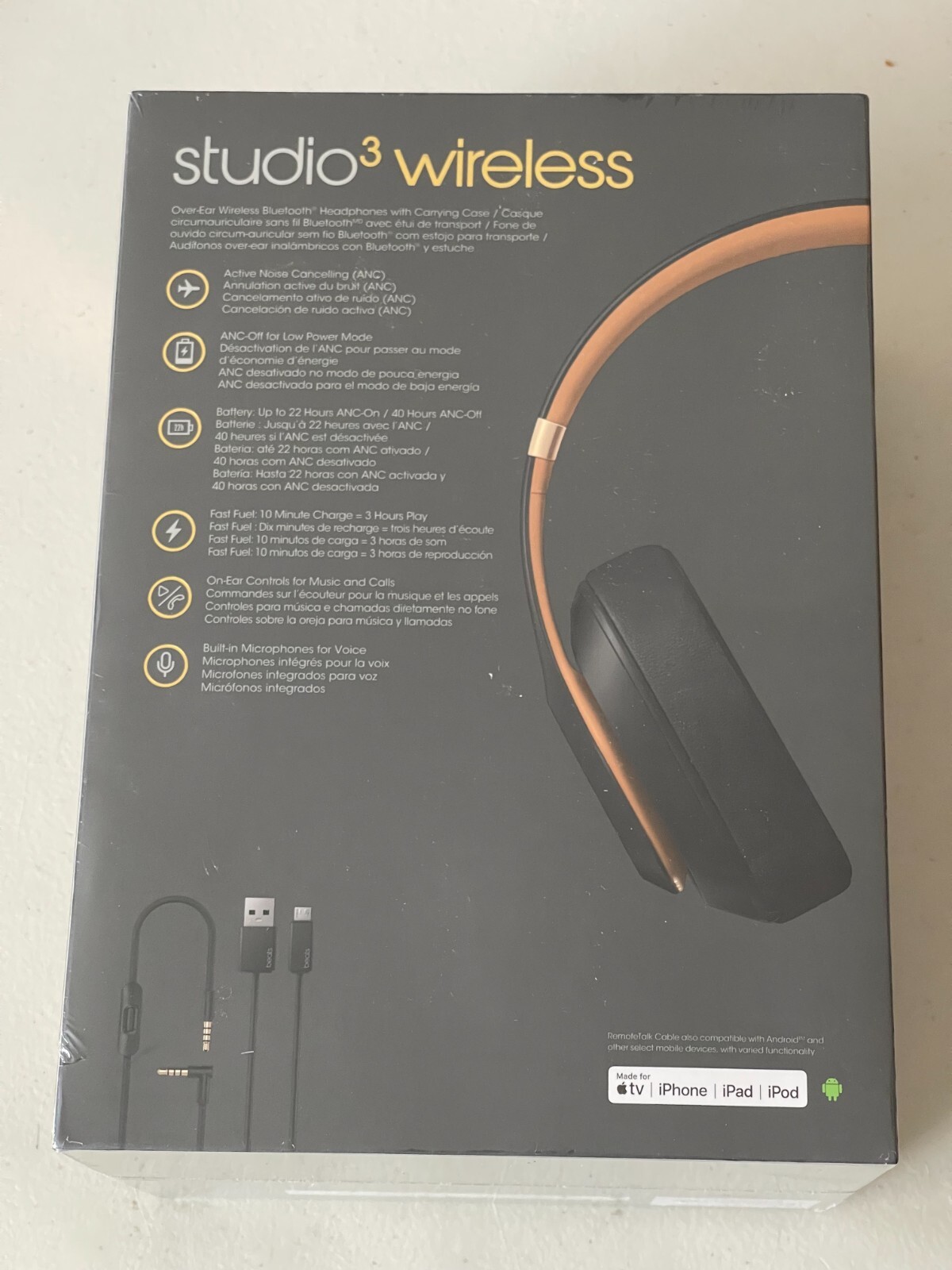 Beats Studio 3 Studio3 Wireless Noise Cancelling OE Headphones wit Apple W1 Chip