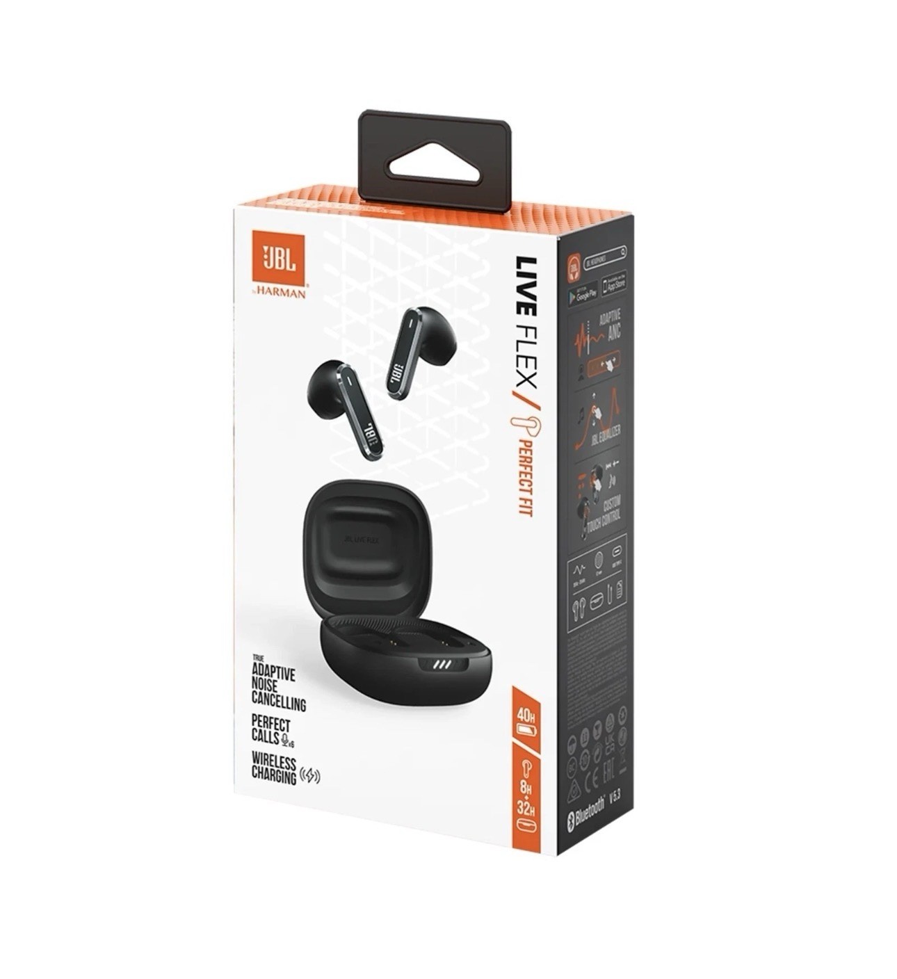 JBL Live Flex Perfect Fit Ear Buds, Black- New In Box