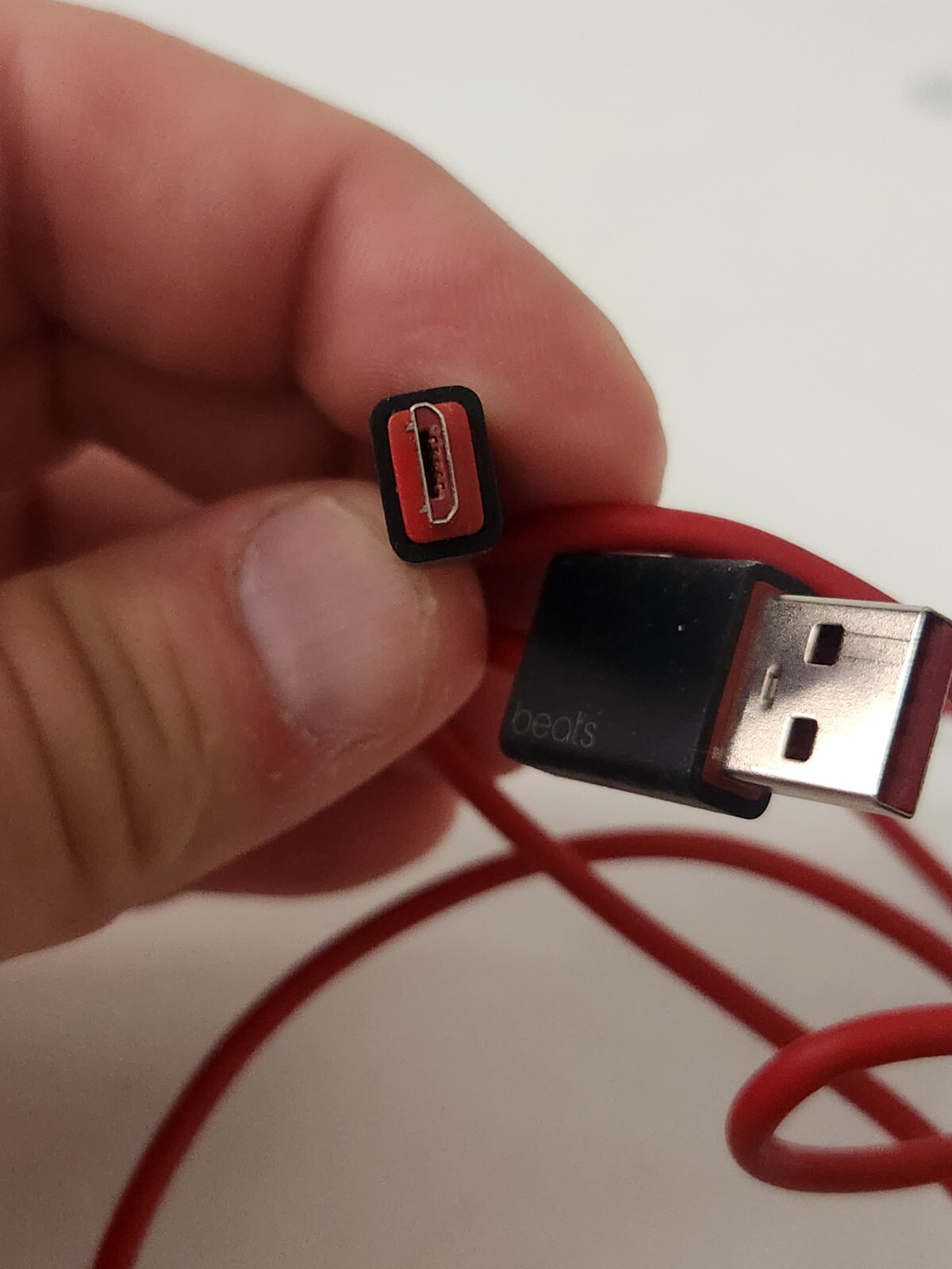 Dr Dre Beats Charging Cord Red And Black