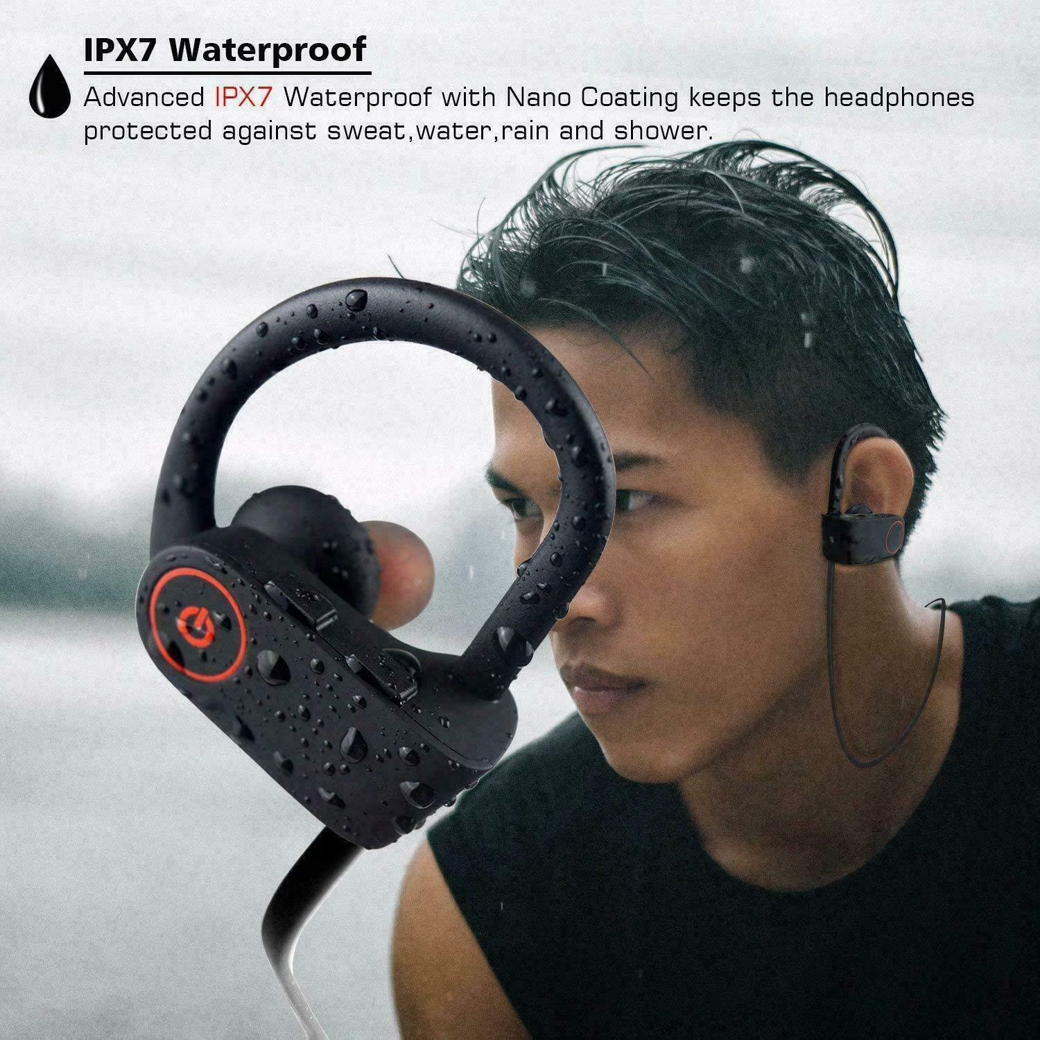 Waterproof Bluetooth 5.0 Earbuds Stereo Sport Wireless Headphones in Ear Headset