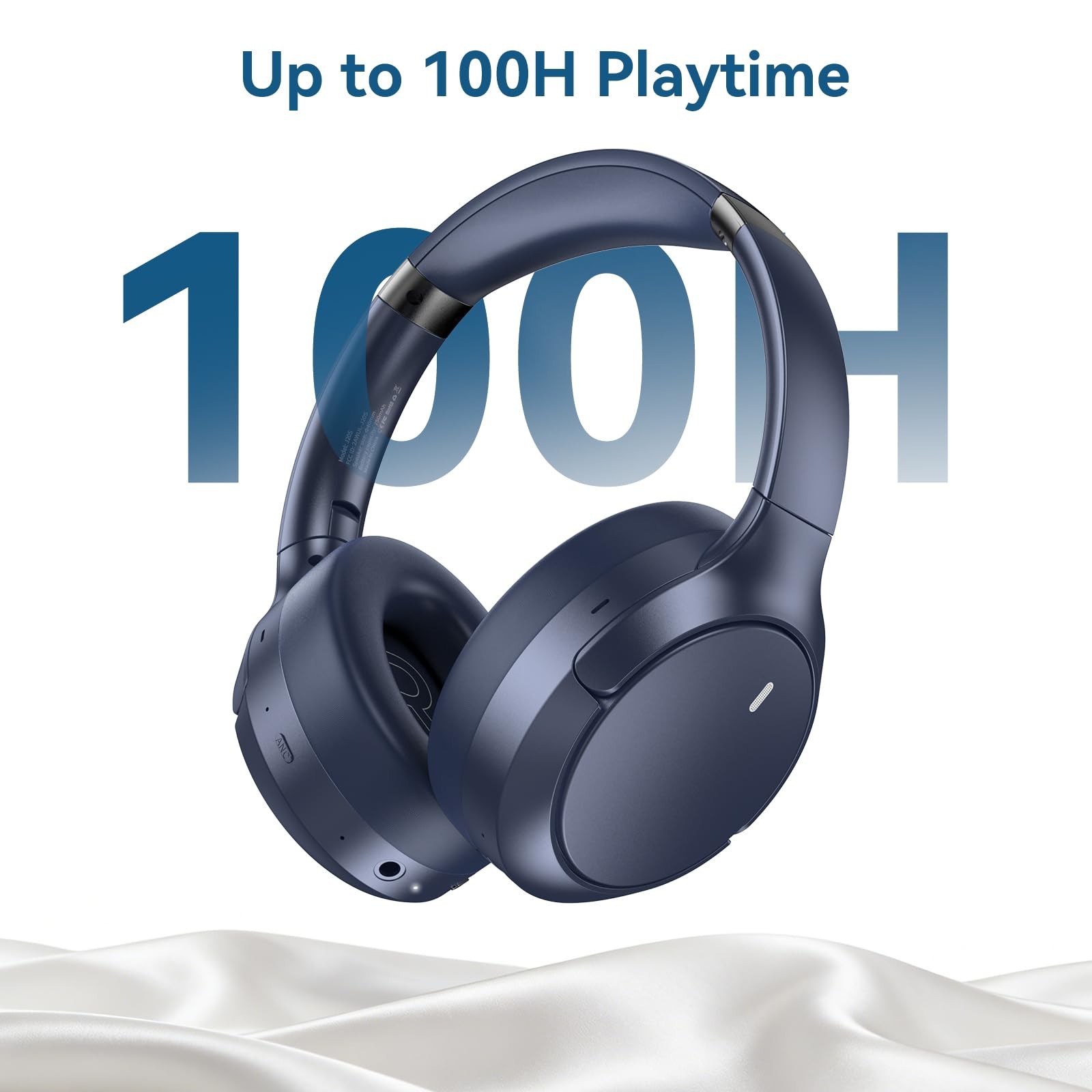 Hybrid ANC Wireless Over-Ear Headphones, 100H Playtime, Hi-Res Audio, Bluetoo…