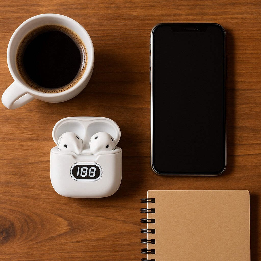 S18 True Wireless Earbuds AirPods-Style LED Digital Display Case