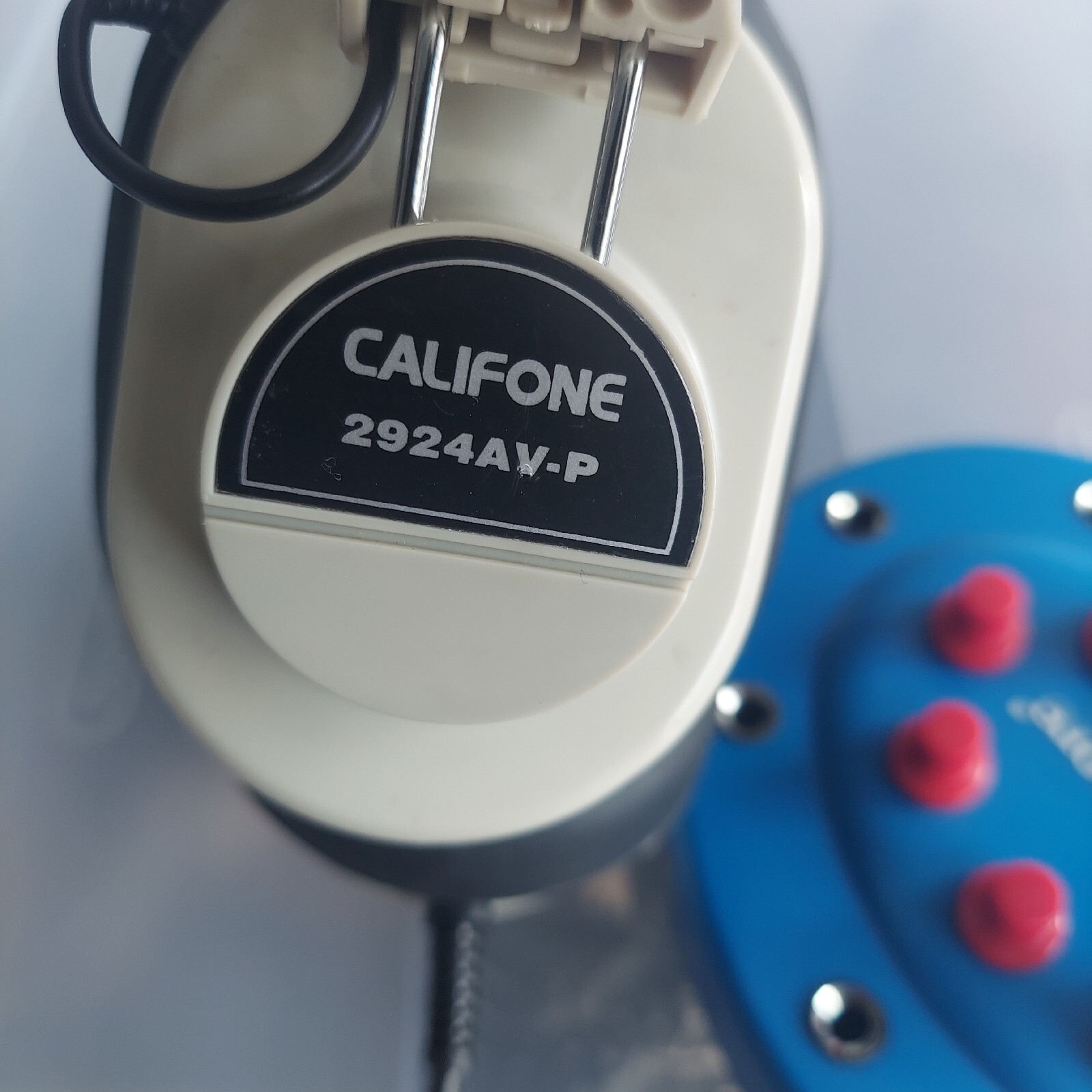 Vintage Califone 2924AV-P Mono Headphones 6’ coiled cord & Lakeshore NOT TESTED