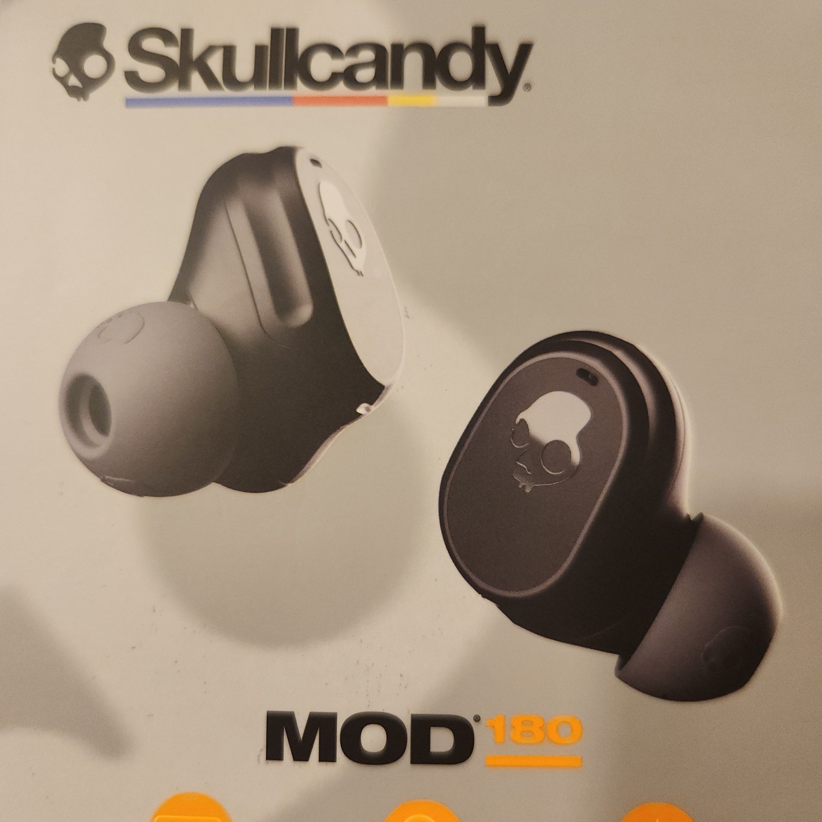 Skullcandy MOD 180 Sweat Water Resistant Stay-Aware Mode Auto On Connect Black