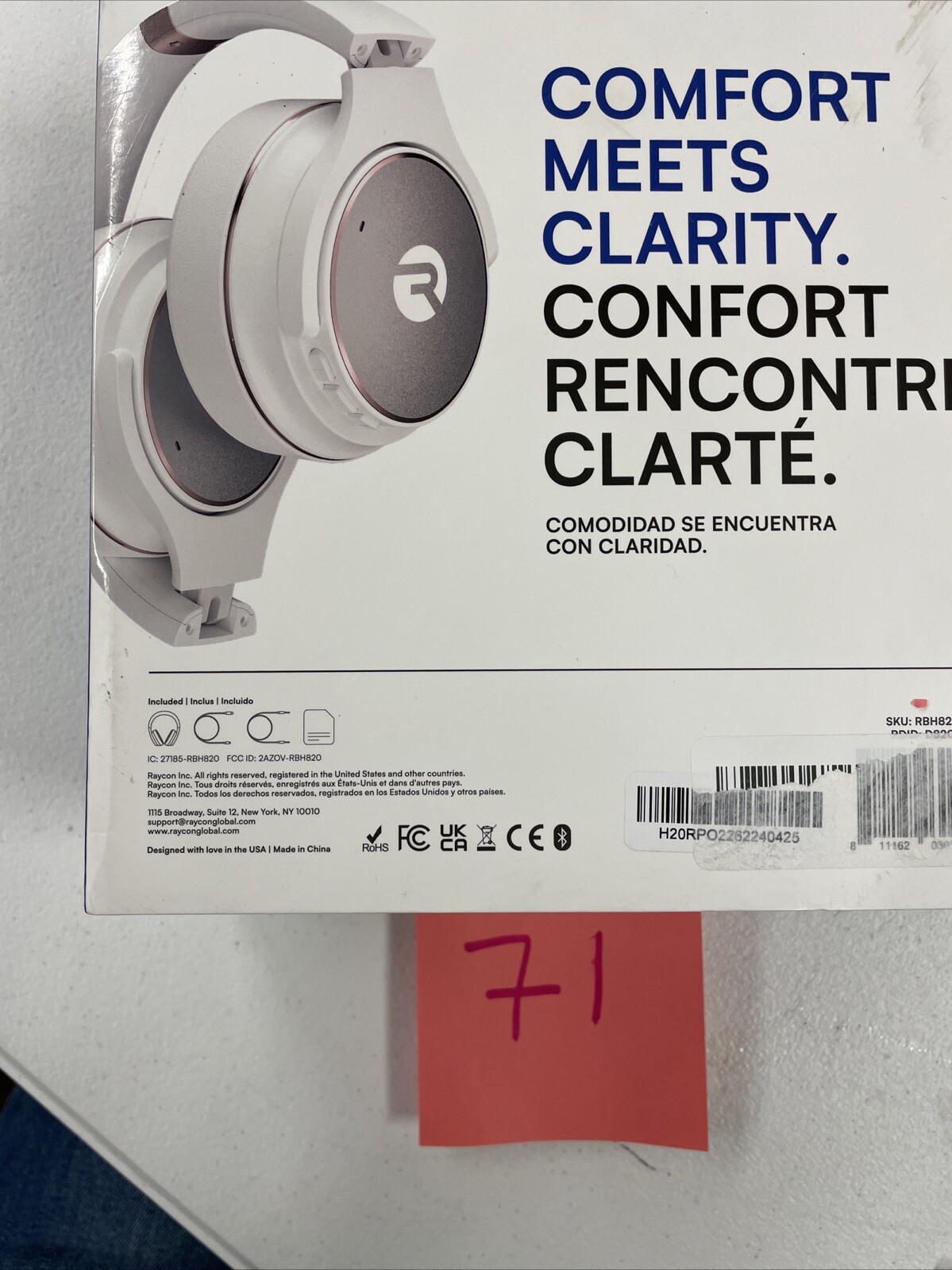 Raycon The Everyday Over the Head Headphones – Rose Gold. New Open Box