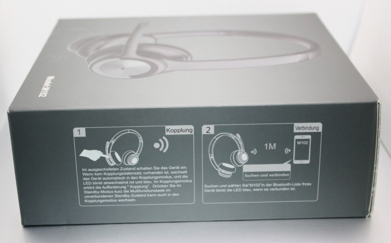 Bluetooth Headphones V5.0, EKVANBEL Wireless with Noise Black NEW (OTHER) READ