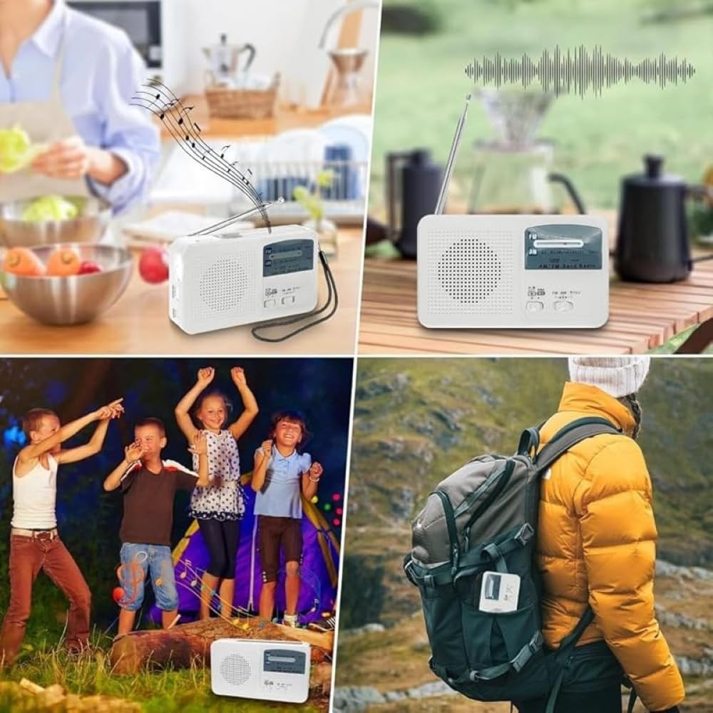 CokBlu Portable CD Radio Player FM AM Rechargeable Battery Dual Speaker 5W