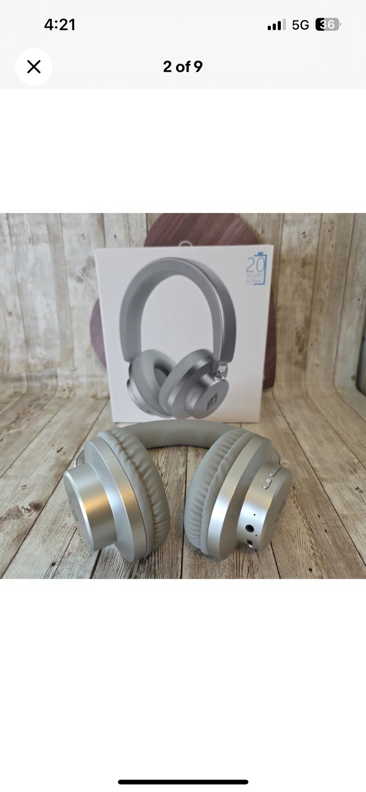 Ralph Lauren Unisex Wireless Headphones Gray/Silver