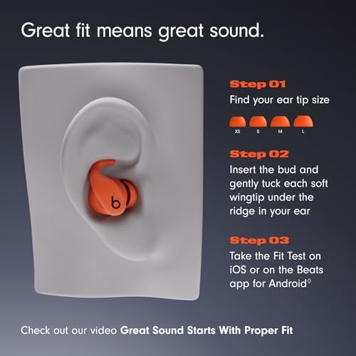 BEATS POWERBEATS FIT WIRELESS NOISE CANCELLING EARBUDS ME2J4LL/A – JET BLACK