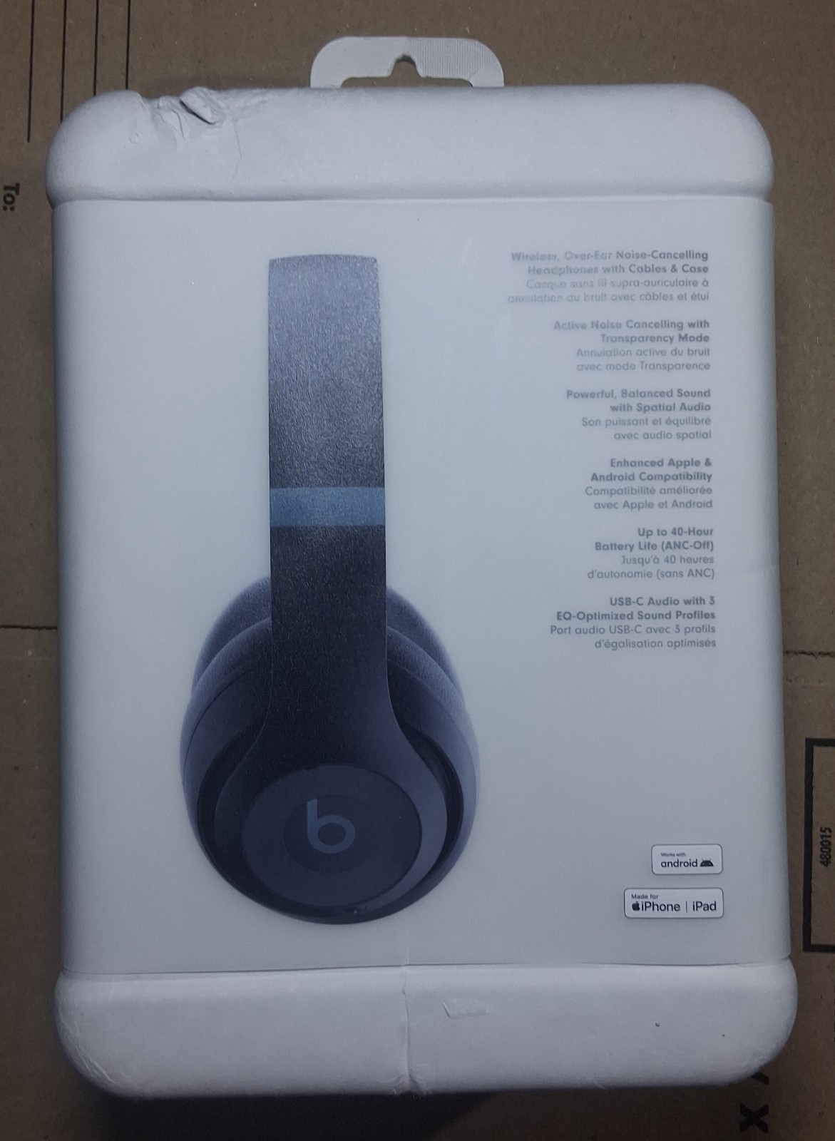BEATS STUDIO PRO WIRELESS OVER-EAR BLUETOOTH HEADPHONES NAVY MQTQ3LL/A BRAND NEW