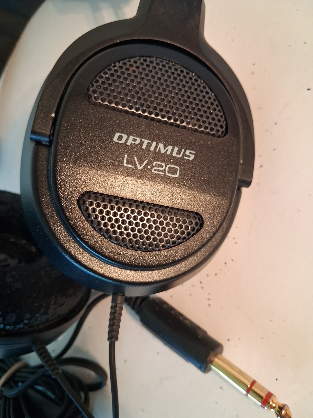 Vintage Optimus LV-20 Black In-Line Volume Control Headphones
