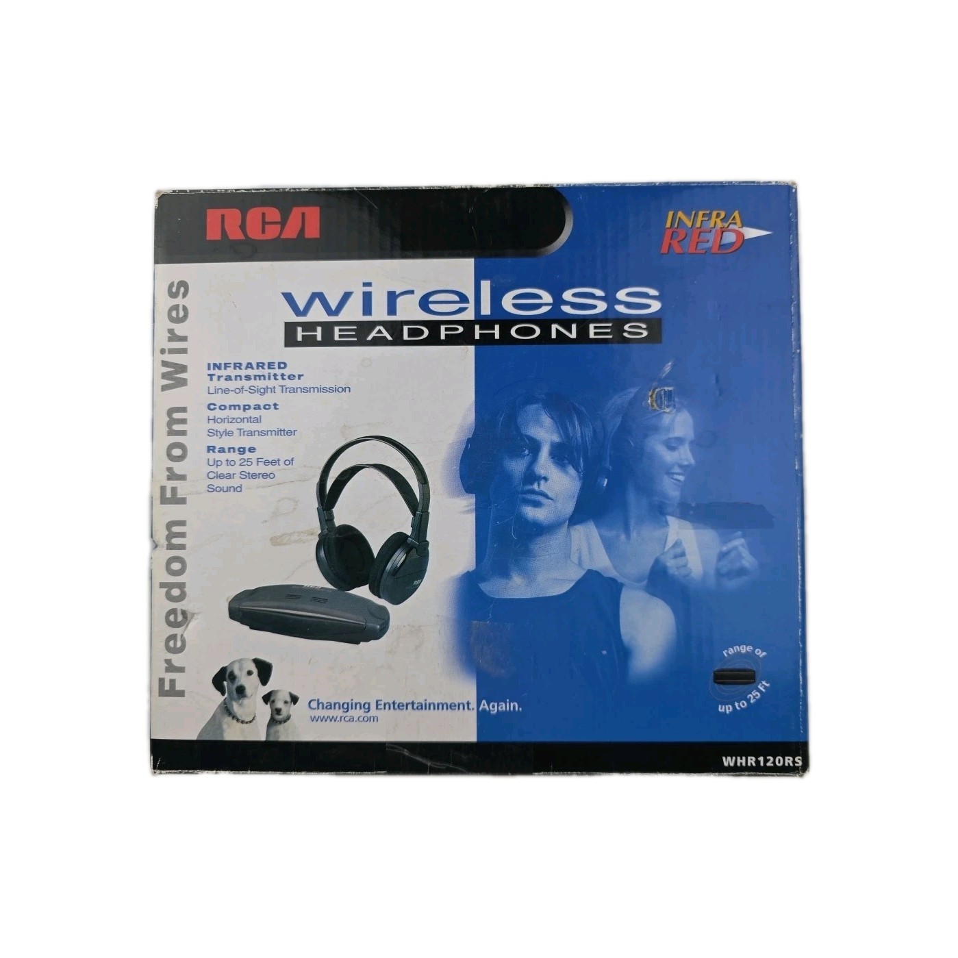 RCA Wireless Headphones Infra Red WHR120RS NEW Open Box Over Ear-Vintage