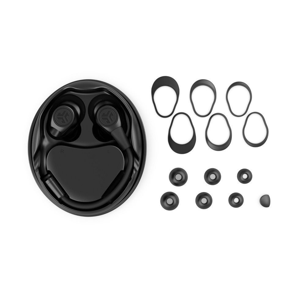 JLab Work Buds True Wireless Bluetooth Earbuds – Black