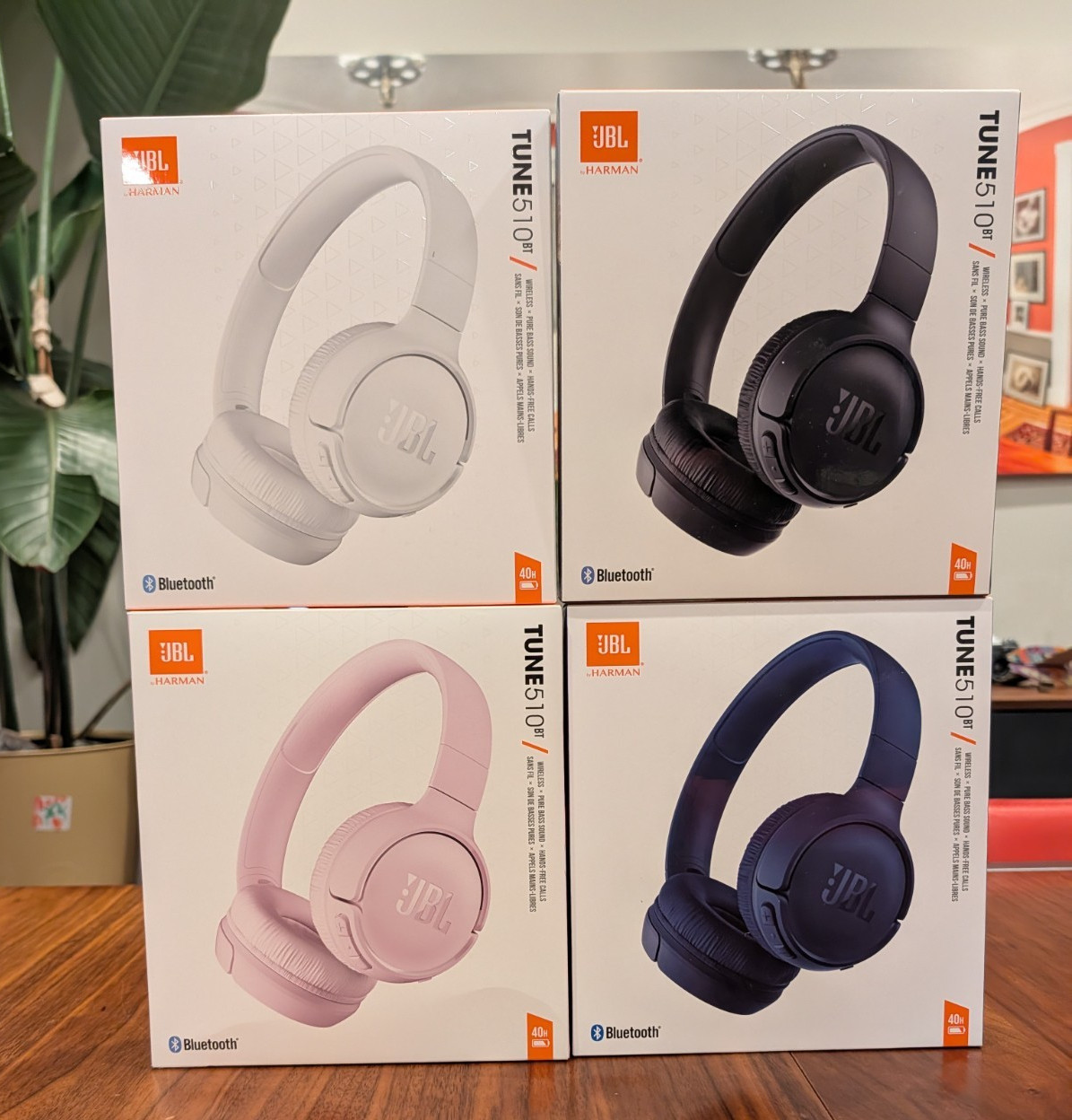 JBL Tune 510BT Wireless Bluetooth Headphones Lot of 4 Black Blue Pink White