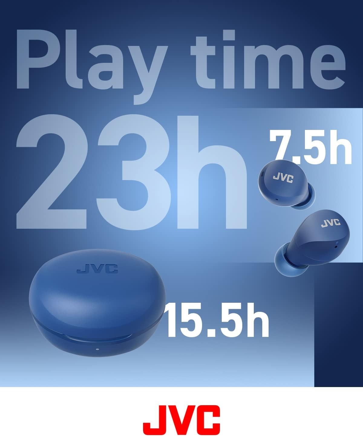 😍 JVC Gumy True Wireless Earbuds, Bluetooth 5.3 Charging Case, 24-Hr LOW PRICE