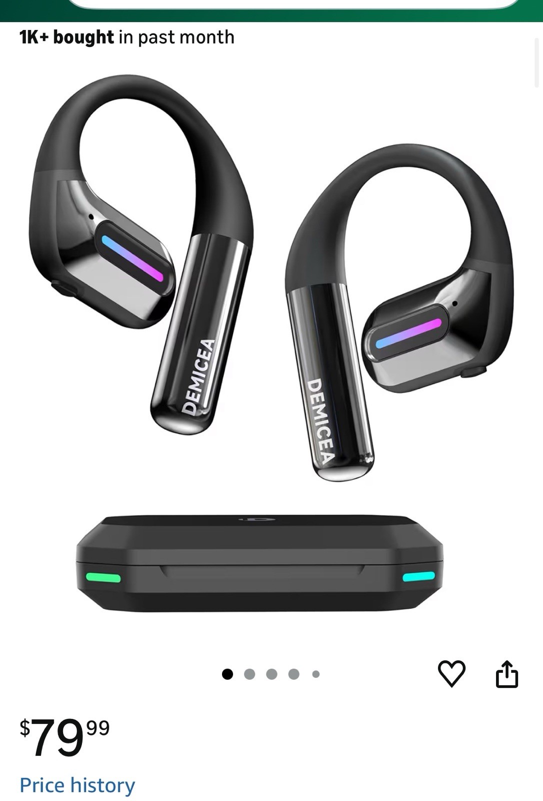 True Bone Conduction Headphones, Perfect for Night Running and Cycling, Auror…