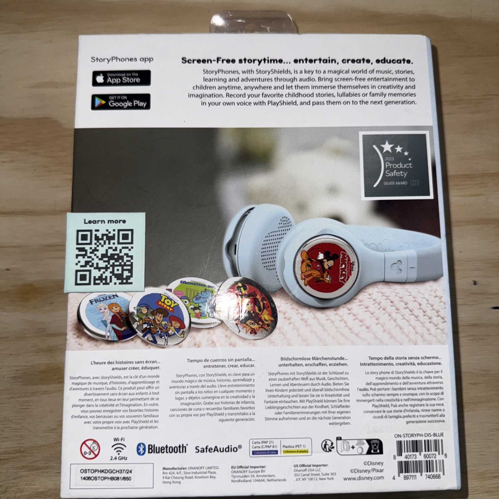 Disney StoryPhones Storytelling Bluetooth Wireless Kids Mickey Mouse