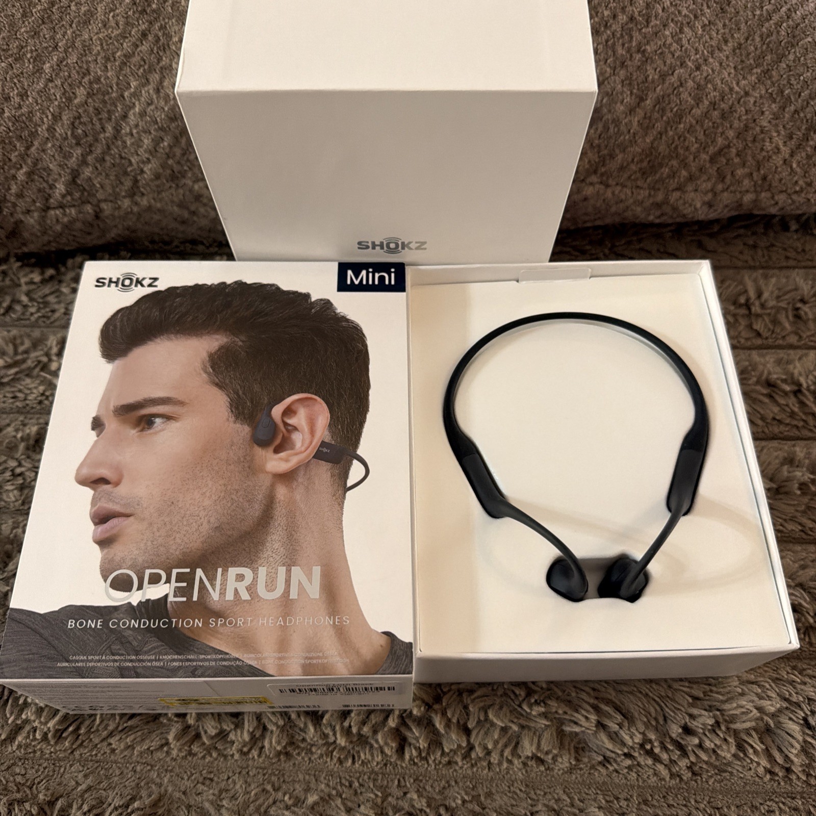 SHOKZ OpenRun MINI Wireless Bluetooth Bone-Conduction Sport Headphones – Black