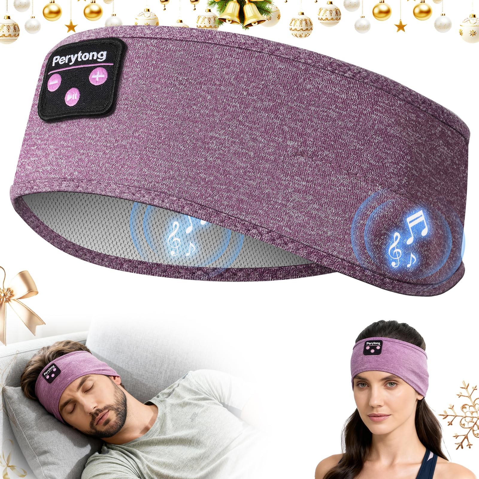 Sleep Headphones Bluetooth 5.4 Headband, Sleeping Headphones for Side Sleeper…