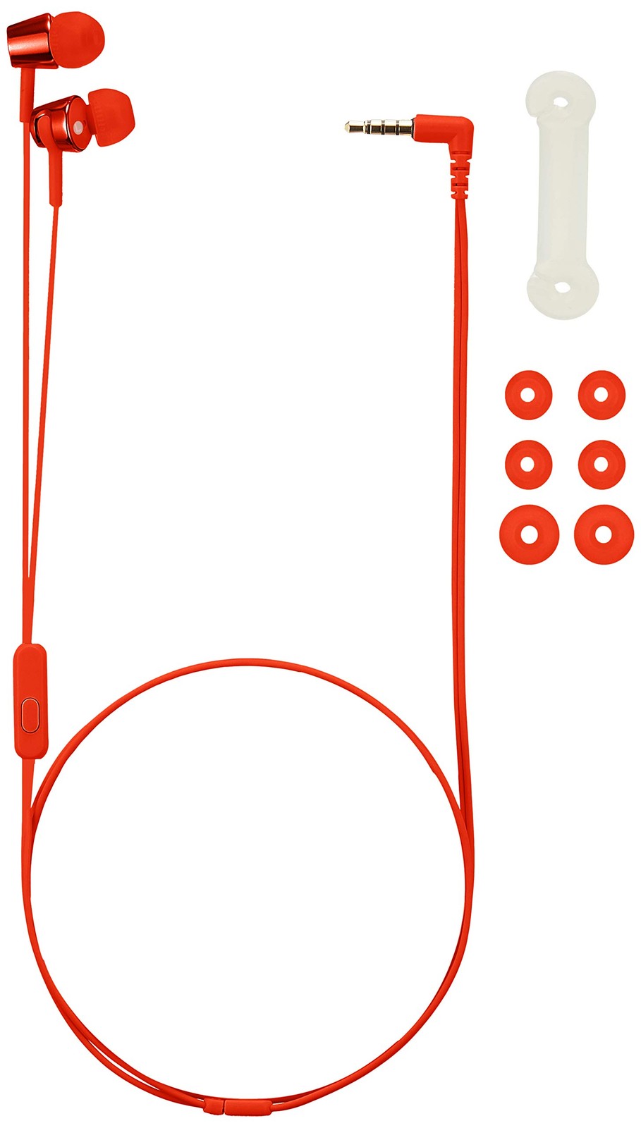 Sony MDR-EX155AP R In-Ear Headphones with Remote Control and Microphone Red