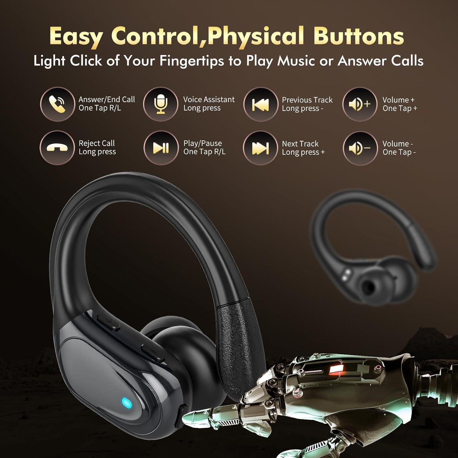 Wireless Earbuds Bluetooth 80hrs Playback , Power Display with Noise Canceling
