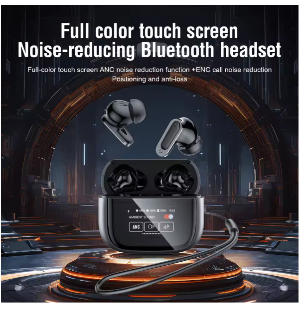 BOSECXT Ultra V11 TWS ANC ENC Wireless Earbuds Smart Touch Heavy Bass Large Scre