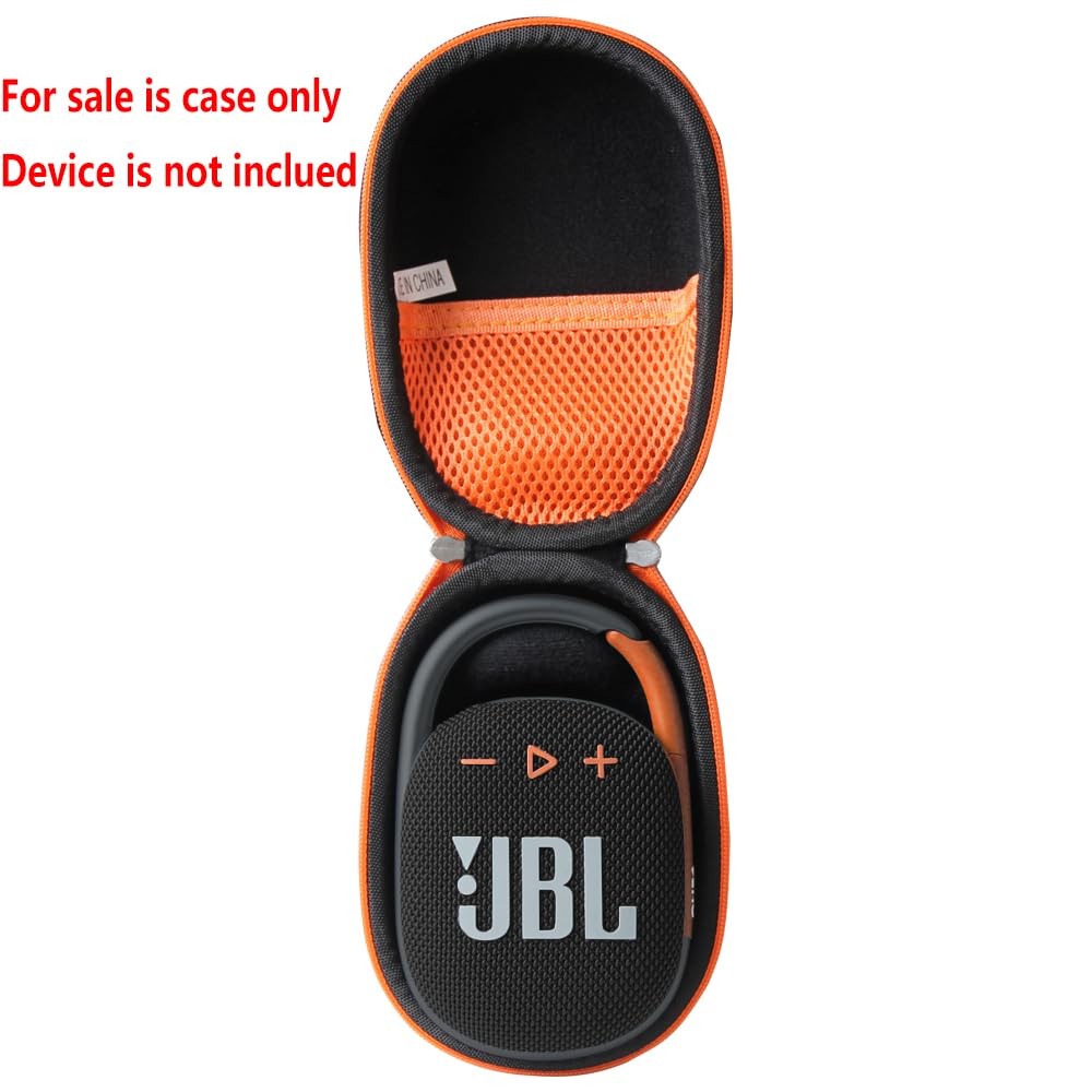 Adada Travel Case for JBL Clip 4/JBL 5 – Portable Mini Black+Orange